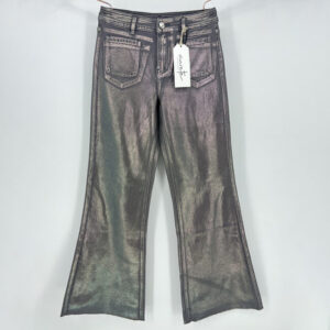 Metallic Coated Flare Jeans | Factory Direct OEM & ODM Available