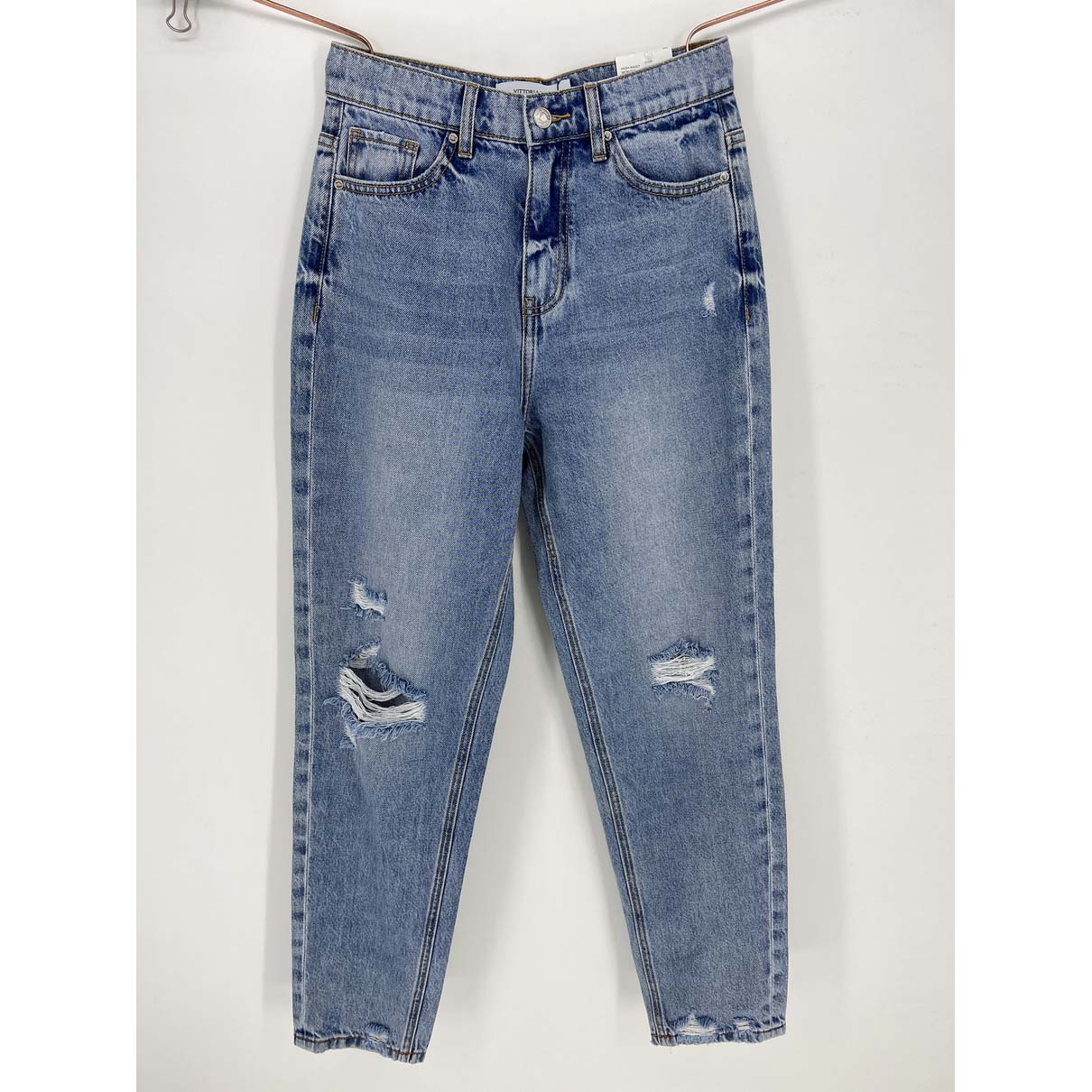 Classic Light Wash Denim Jeans – Back View
