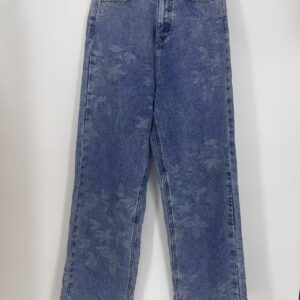 Women‘s Jacquard Denim Wide-Leg Pants