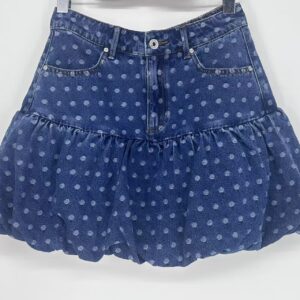 Ladies' Polka Dot Jacquard Denim Puffball Skirt