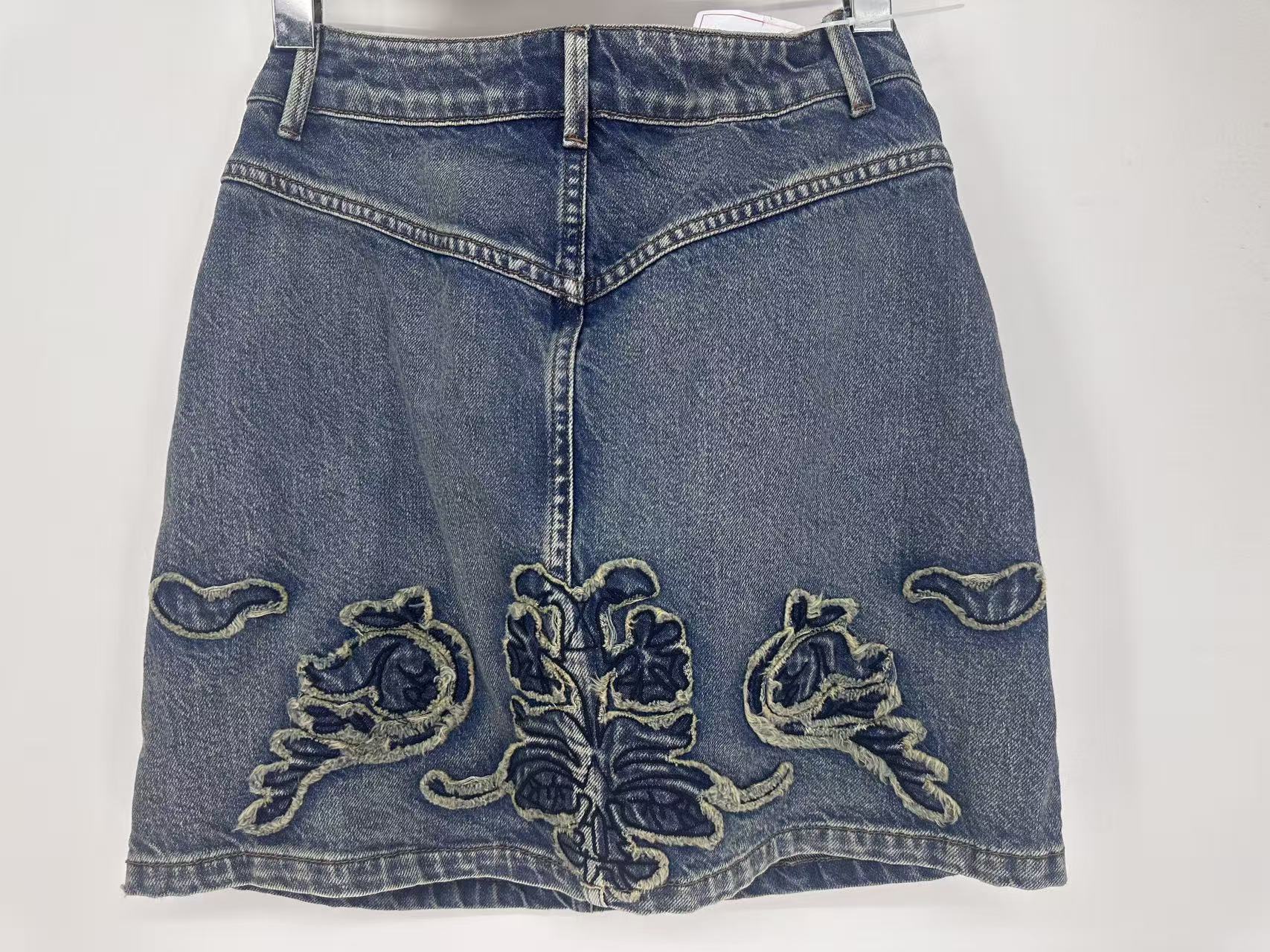 Appliqué Denim Skirt - Image 3